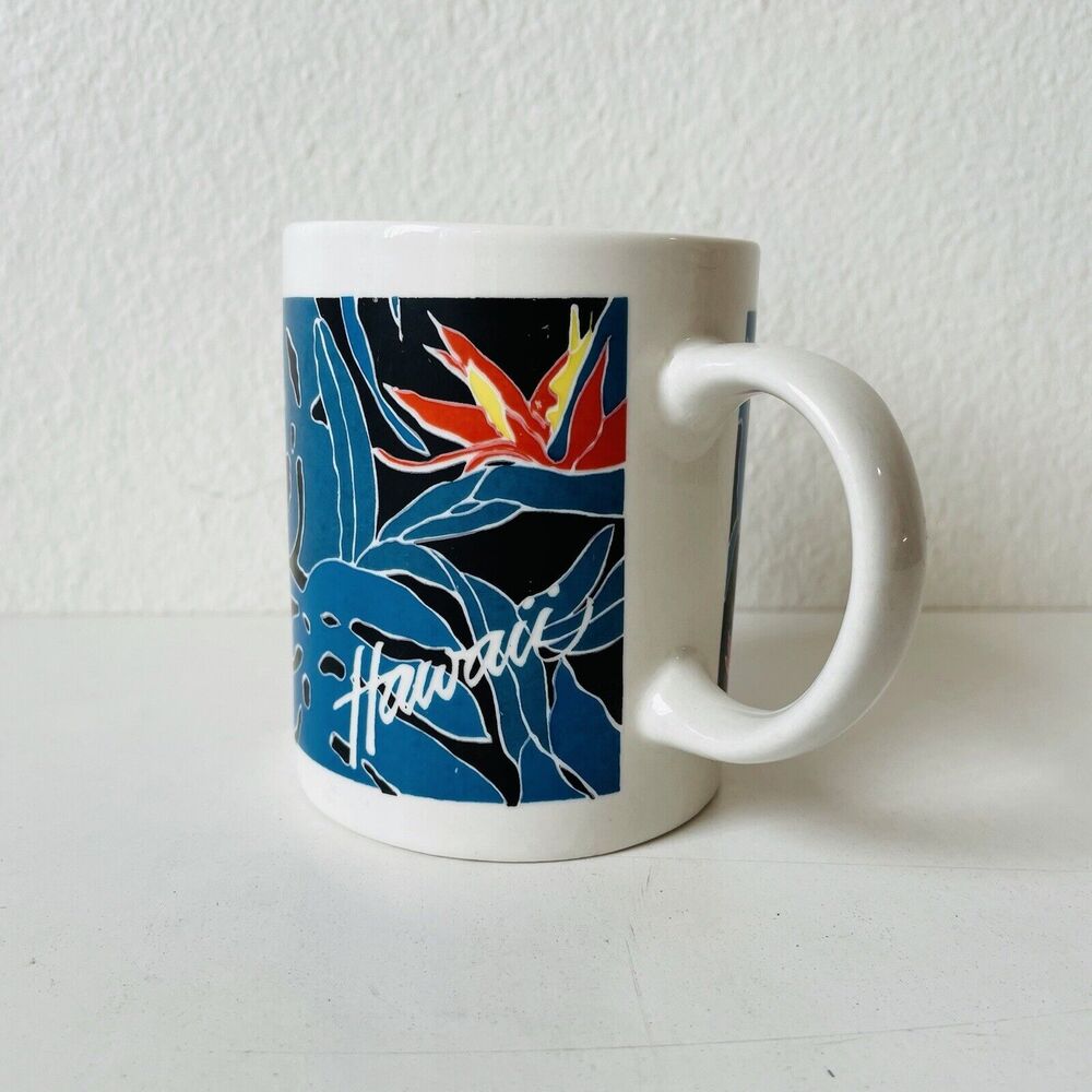 Vintage 1990’s Hilo Hattie Bird of Paradise Mug Coffee Cup Hawaii RARE PATTERN - Picture 4 of 6